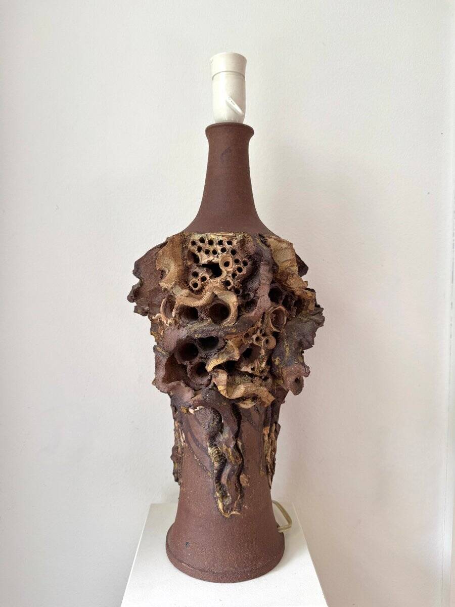 Table lamp by Bodil Marie Nielsen, denmark,  brutalist, 1960s