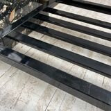 Coffee table year 80 Italian marble and glass