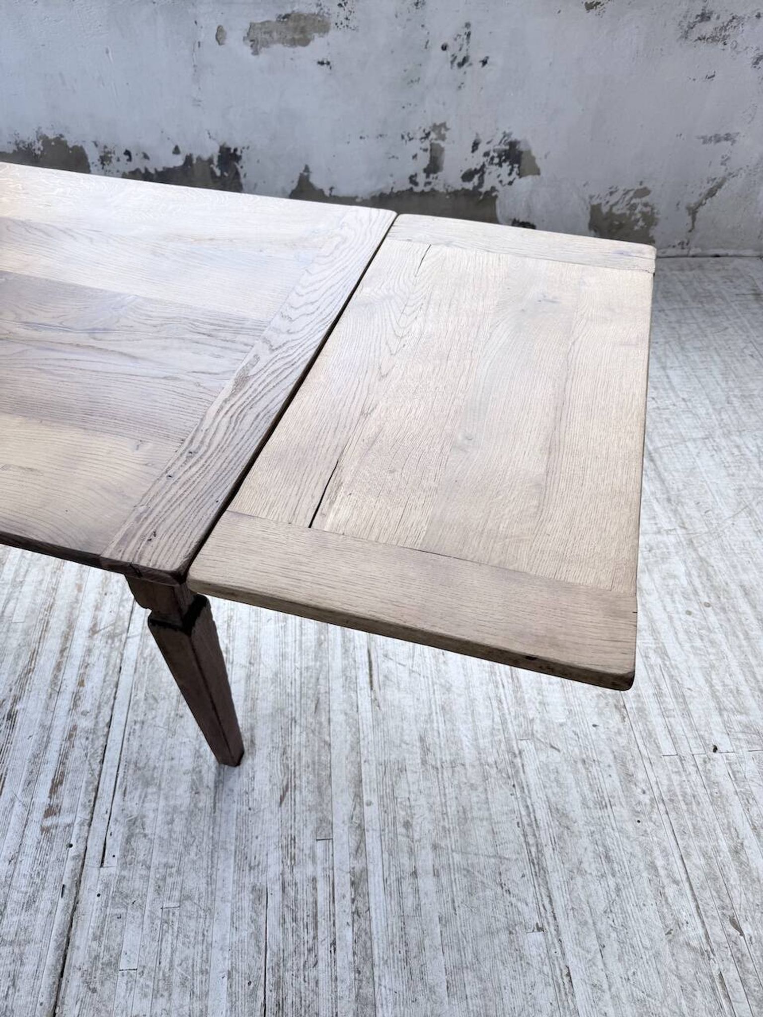 Solid oak farmhouse table with extensions (190-280cm) 1950