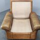 Pair of Arcon Italia Cognac Buffalo Leather Lounge Armchairs
