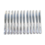 Box 12 knives entremet dessert silver metal cheese