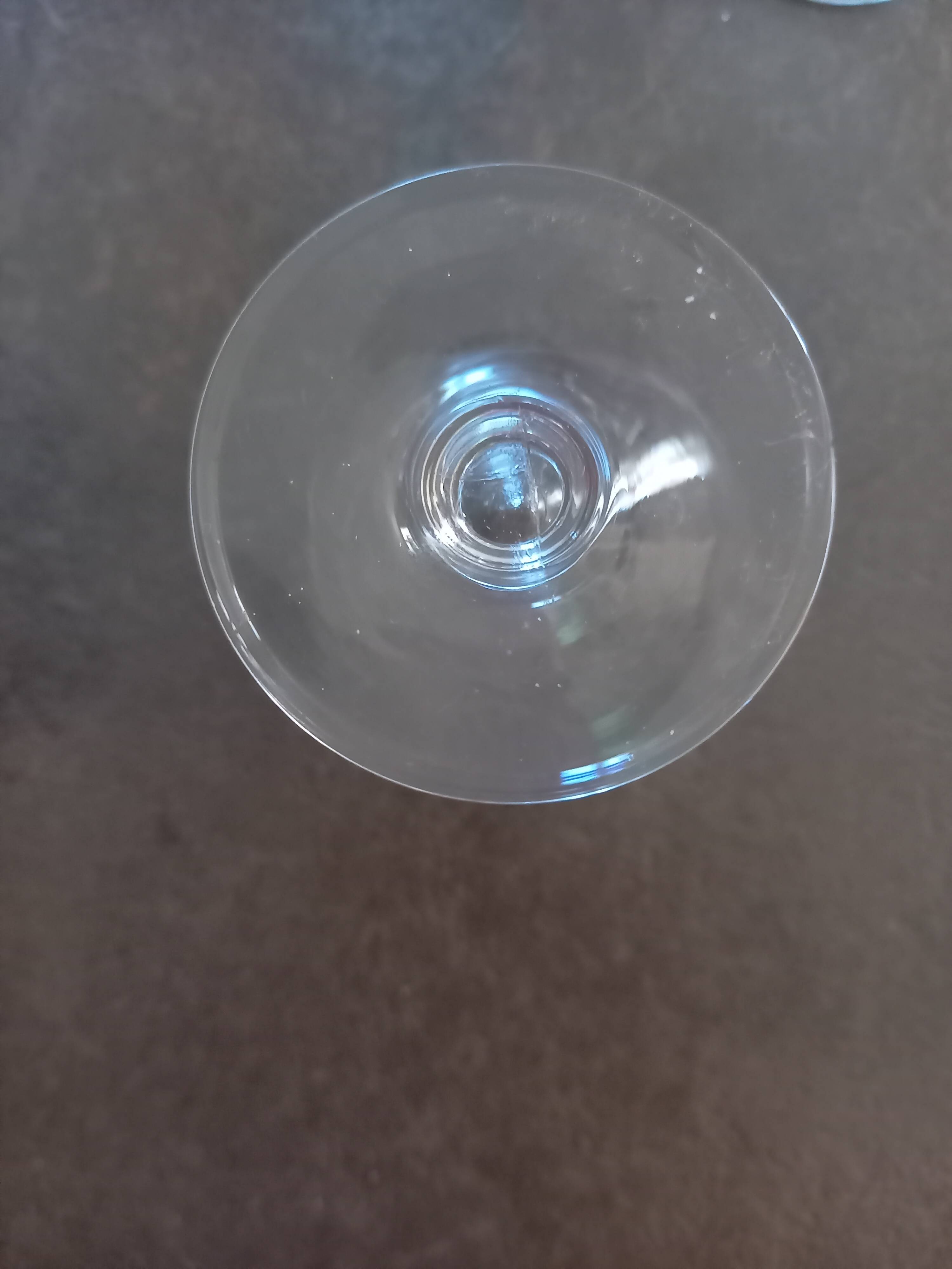 Vintage crystal engraved digestif glasses