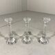 Val St Lambert crystal candle holders Belgium 1990’s