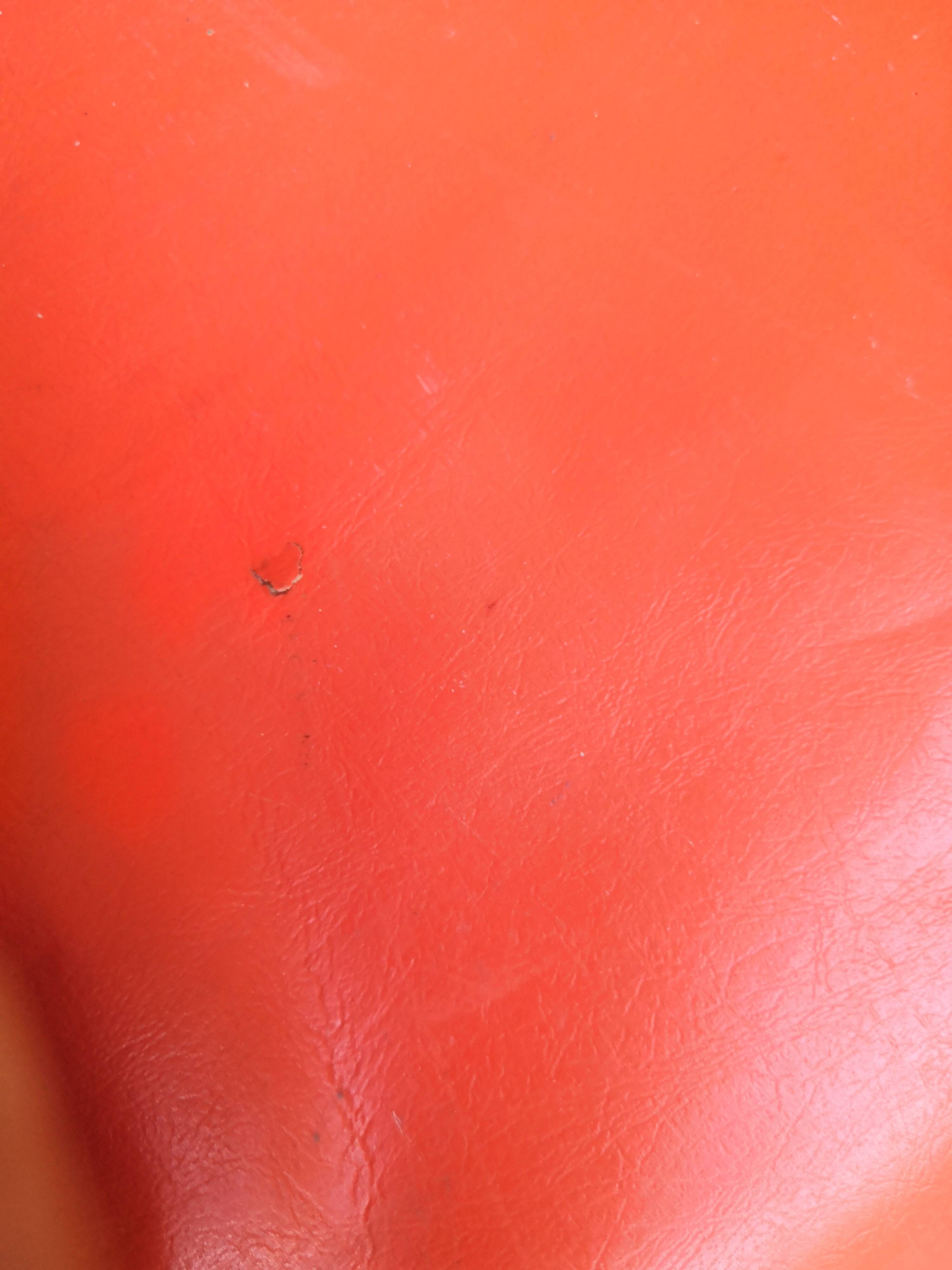 Armchair skaï orange 70s vintage