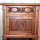 Wooden and marble bedside table
