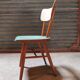 Chair ton light blue wood czech republic 1960