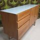 Walnut enfilade 1970 vintage design