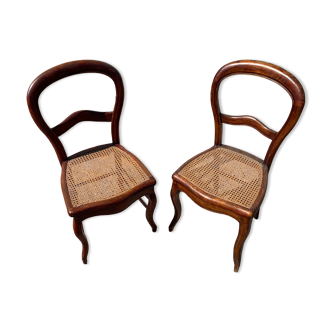 Pair of mahogany chairs