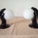 Pair of ceramic lamps or hand sconces