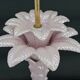Lampe Palmier en céramique rose nacrée, Italie, circa 1960