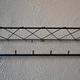 Vintage retro wall coat rack – Black metal & brass Mid-Century design