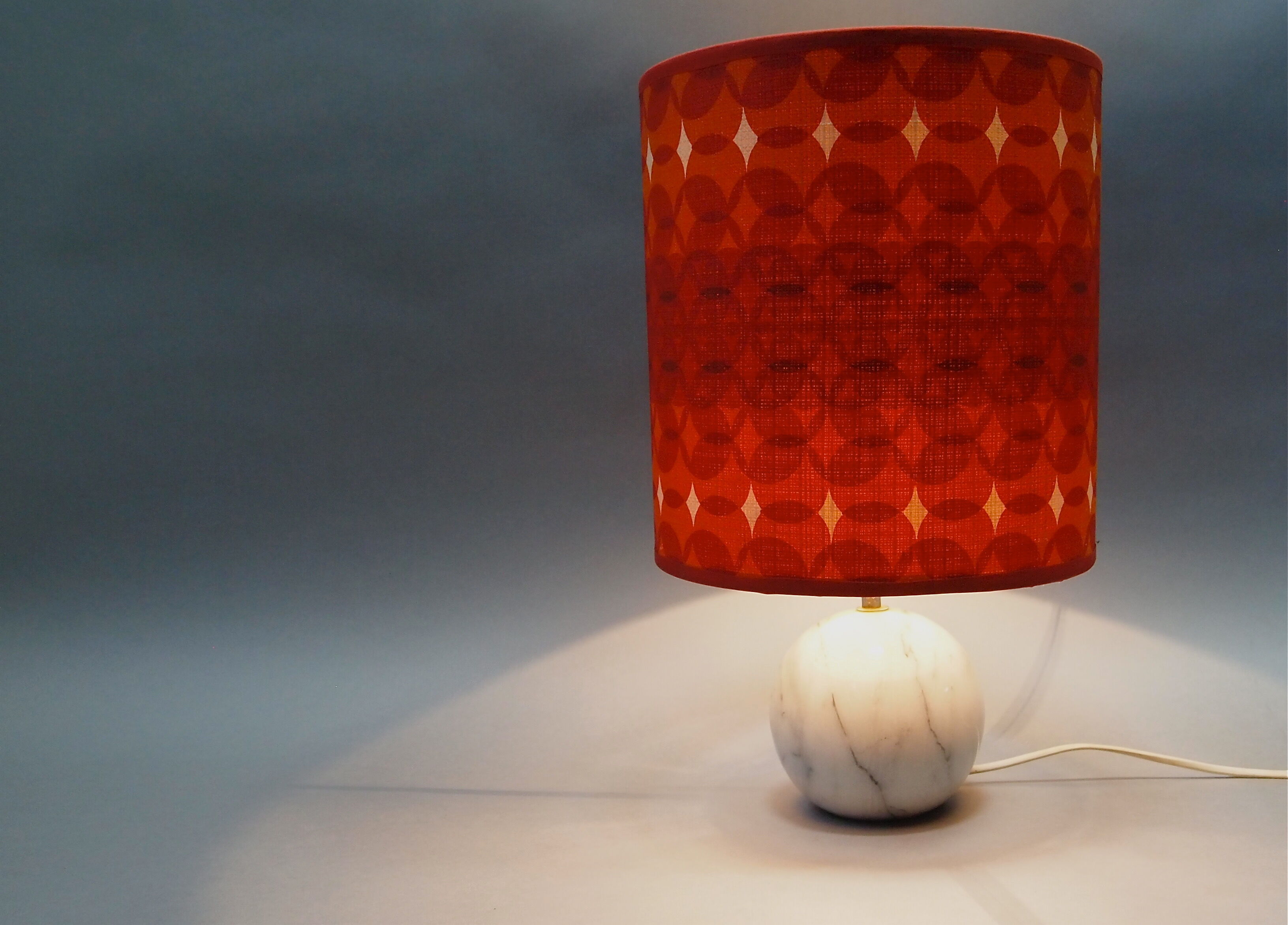 Lampe a poser 1970 marbre tissus