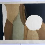 Kengo kara, untitled, c. 1973. original lithograph signed in pencil