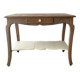 Antique console in solid cherry wood in Louis XV style.
