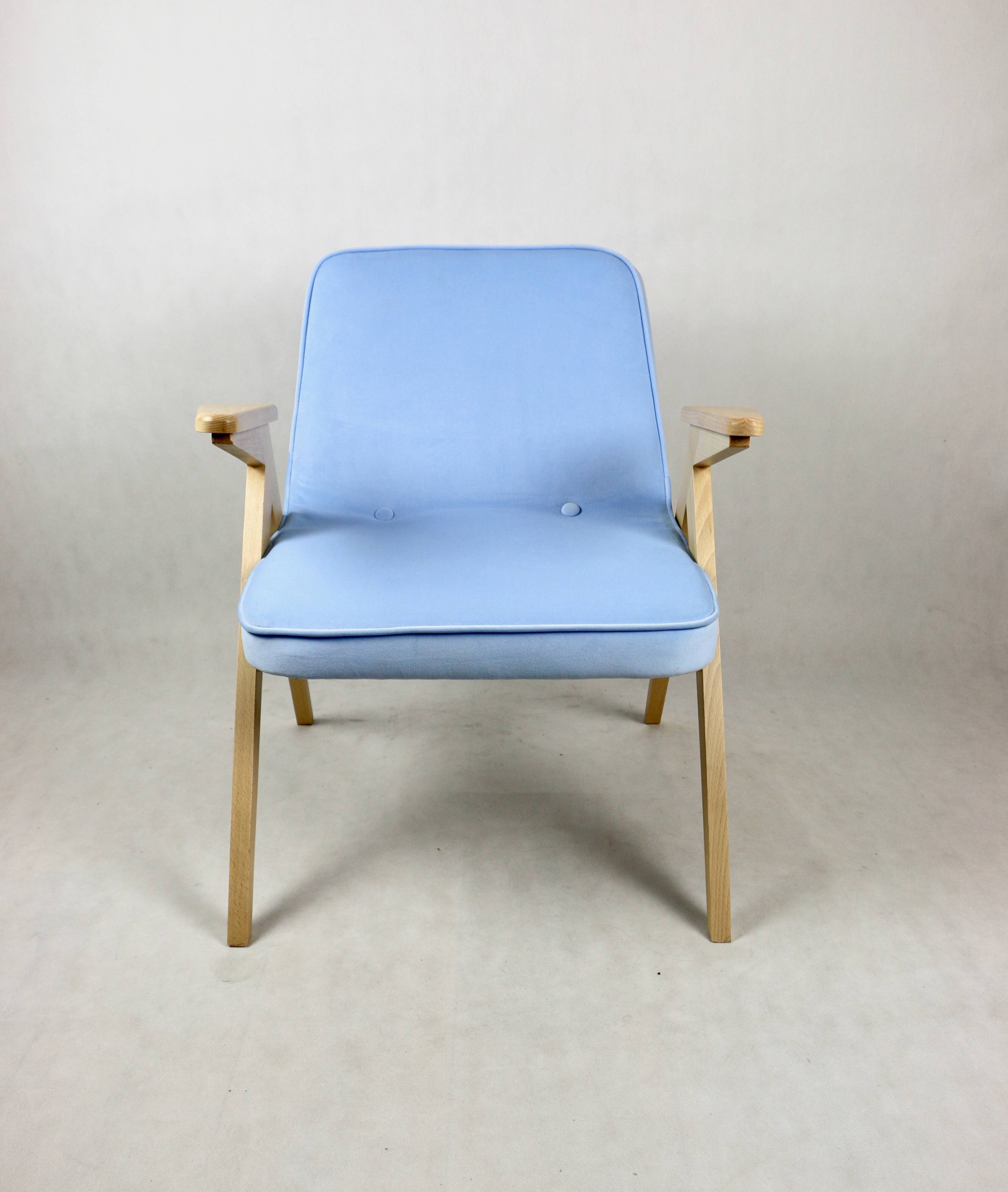 Light blue bunny armchair by józef chierowski