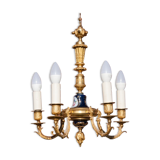 Brass chandelier, western Europe, circa 1950