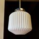 Pink Art Deco glass hanging lamp