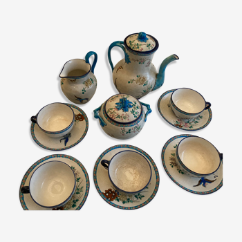 Tea set in Longwy