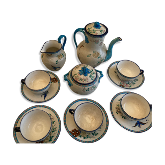 Tea set in Longwy
