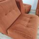 1970s modular armchairs in red fabric