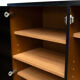 Black brutalist bar cabinet
