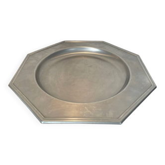 Plat octogonal en inox Jean Couzon
