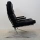 Fauteuil belge vintage chrome et cuir