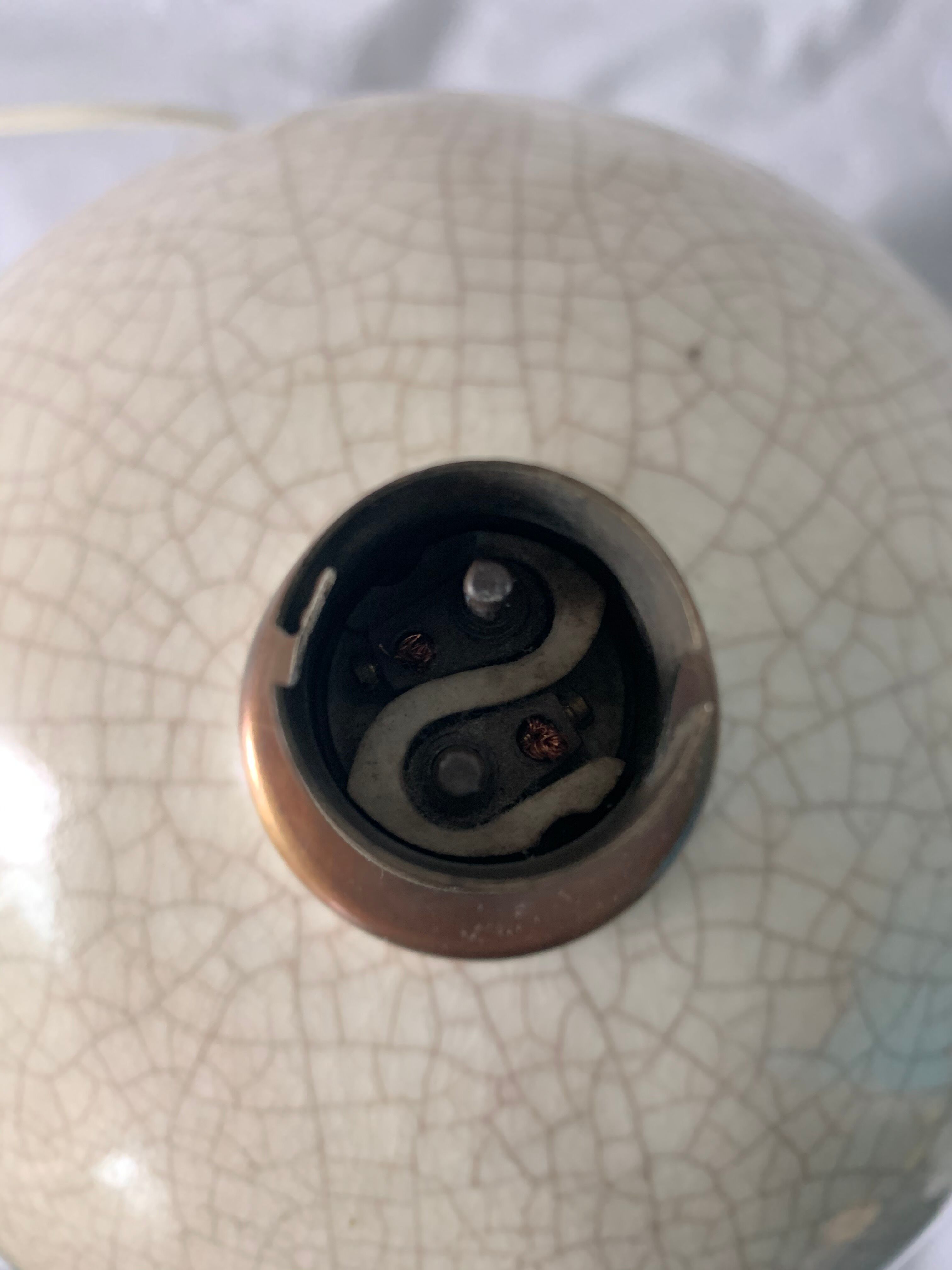 Crystal cracked ceramic ball lamp foot