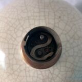 Crystal cracked ceramic ball lamp foot