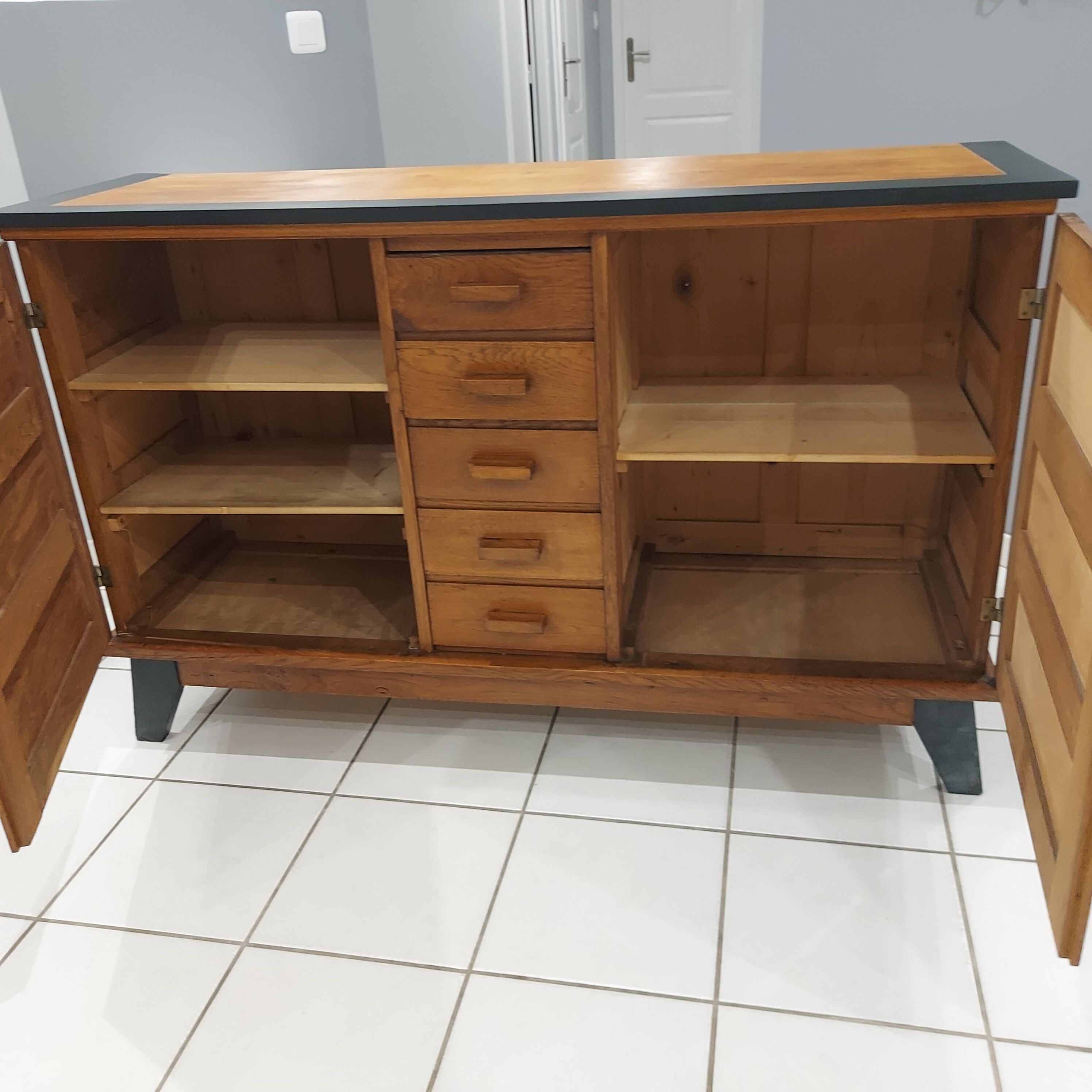 Furniture Enfilade René Gabriel vintage 1960s.