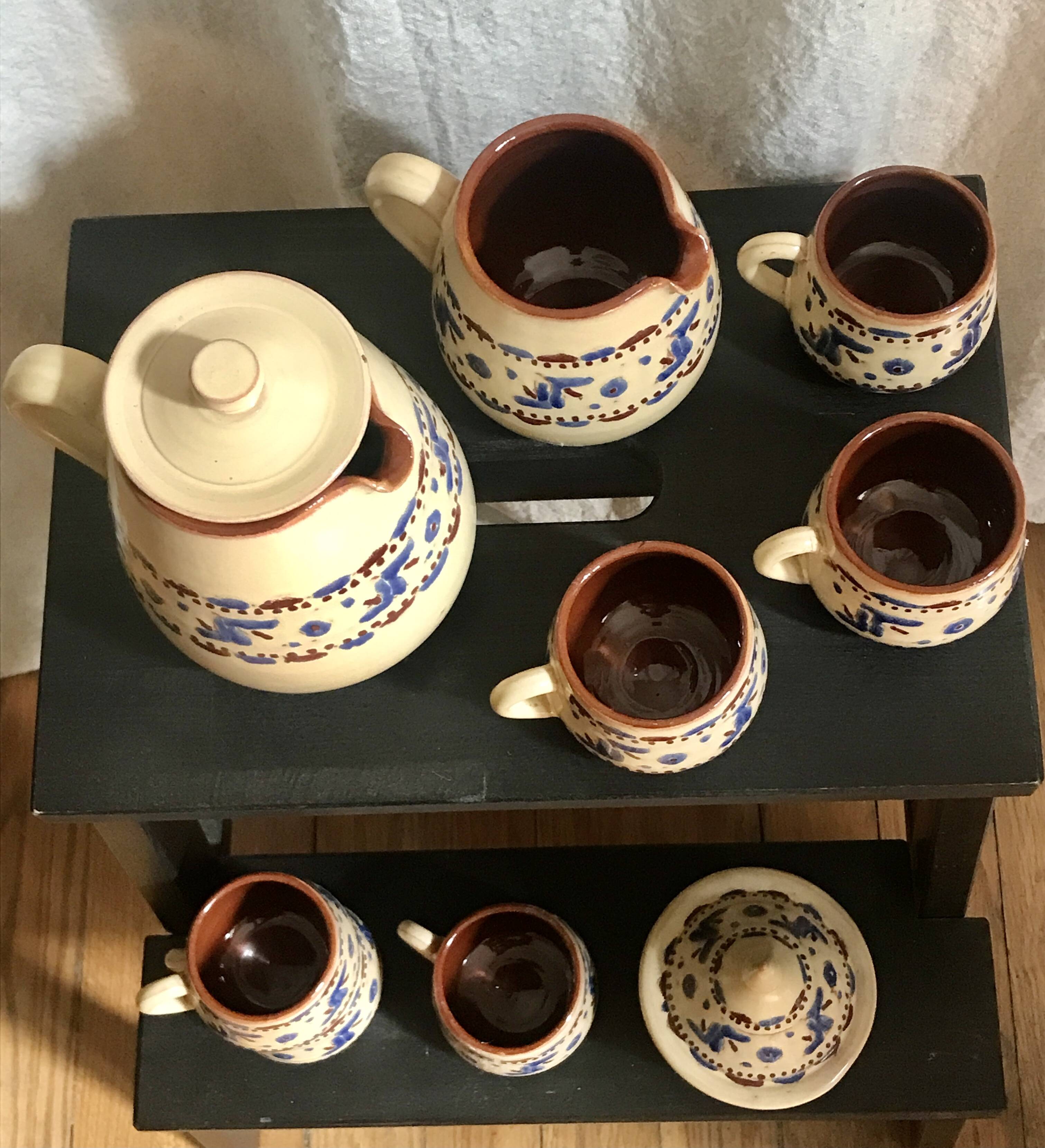 Vintage terracotta coffee service