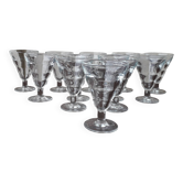 12 verres à pied