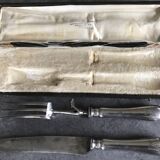 Carving cutlery set for leg of lamb, félix frères silverware