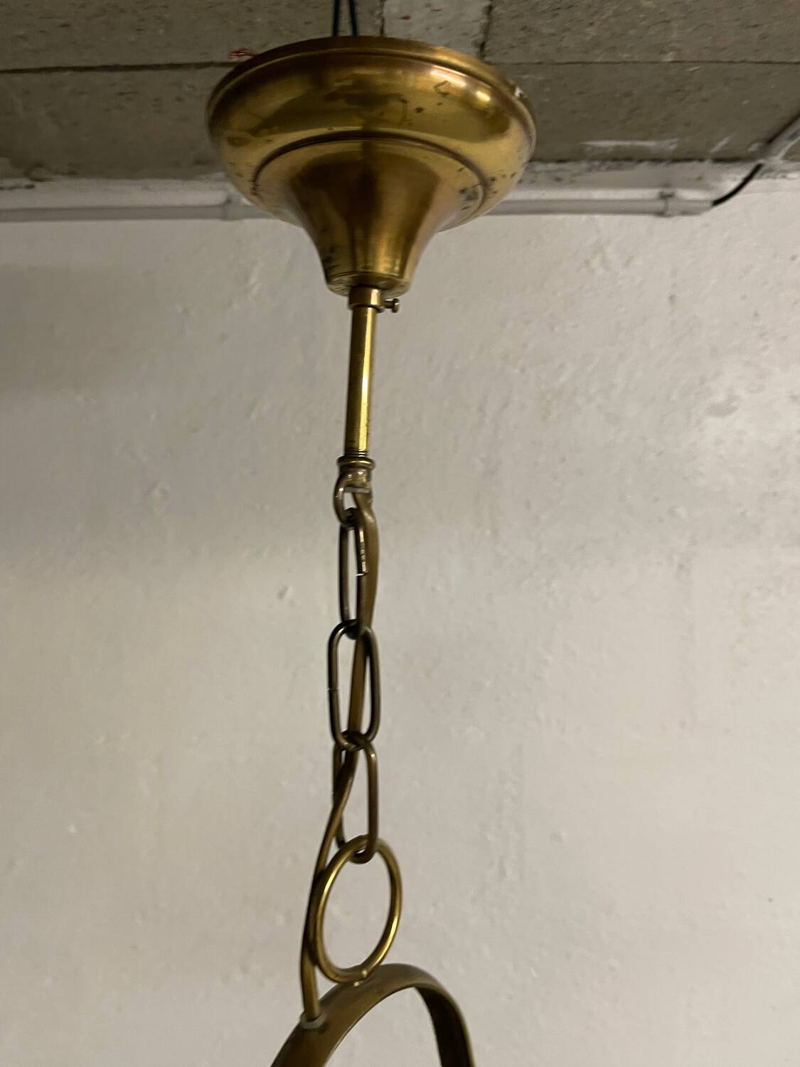 Opaline glass pendant light