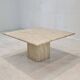 Table basse italienne en travertin, années 1980