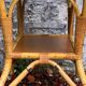 Vintage rattan and oak serving trolley 1960