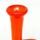 Vase, modernist, orange glass, designed by B. Świstacka, Poland, 1970s