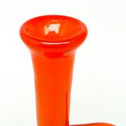 Vase, modernist, orange glass, designed by B. Świstacka, Poland, 1970s