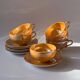 Iridescent porcelain dinner service