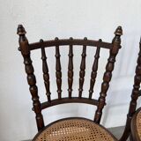 Série 4 chaises bistrot cannage Fischel n019