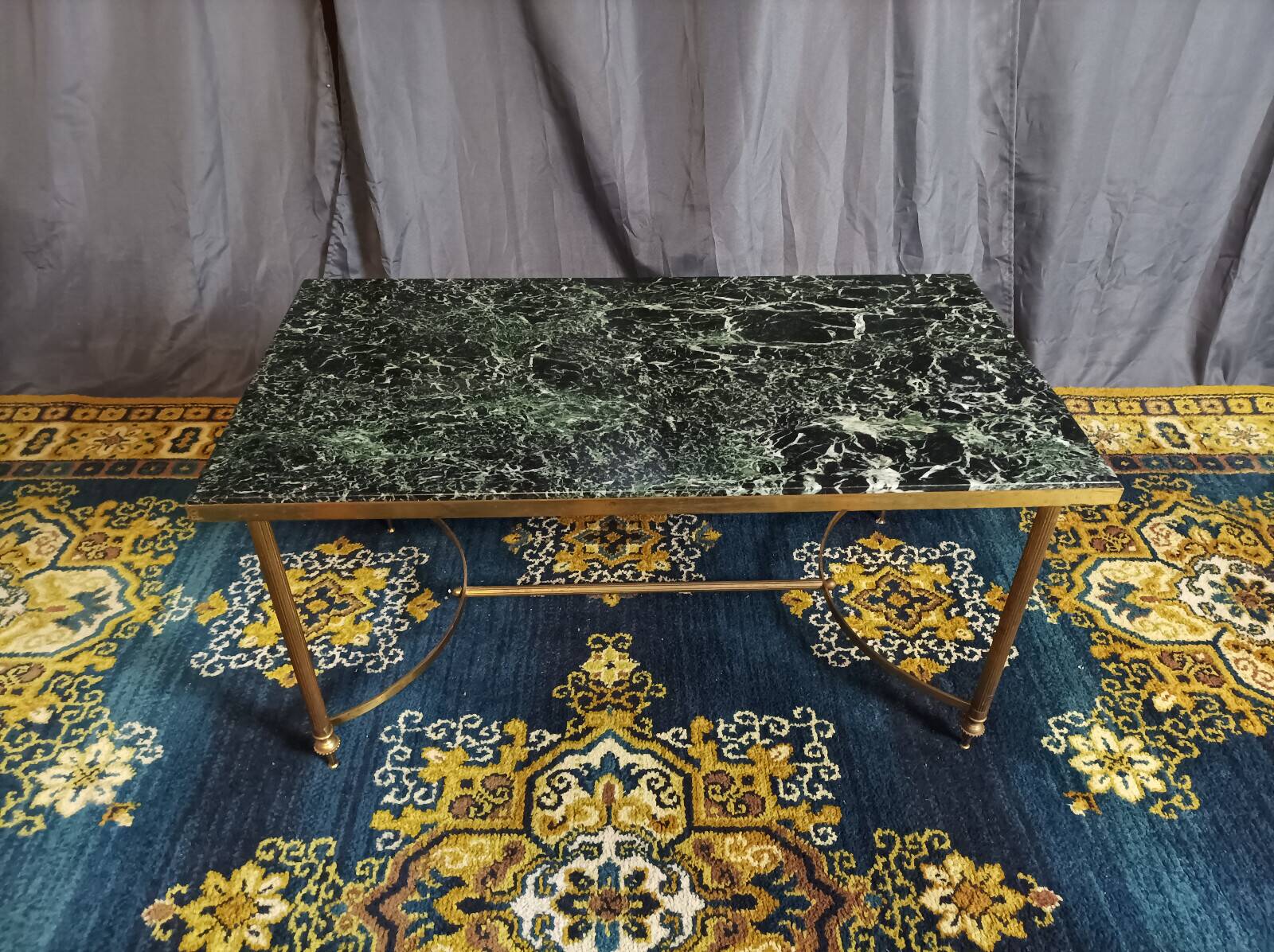 1960 brass and marble coffee table