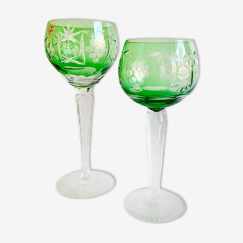 Pair of wine glasses, Poland, 1970s