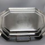 Plat de service en métal argenté