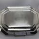 Silver metal serving dish