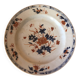 China plate porcelain xviii compagnie des indes orange blue flower decoration