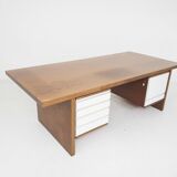 Large wenge desk, attributed to 't Spectrum, The Netherlands 1950's