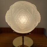 Vintage art deco glass globe table lamp