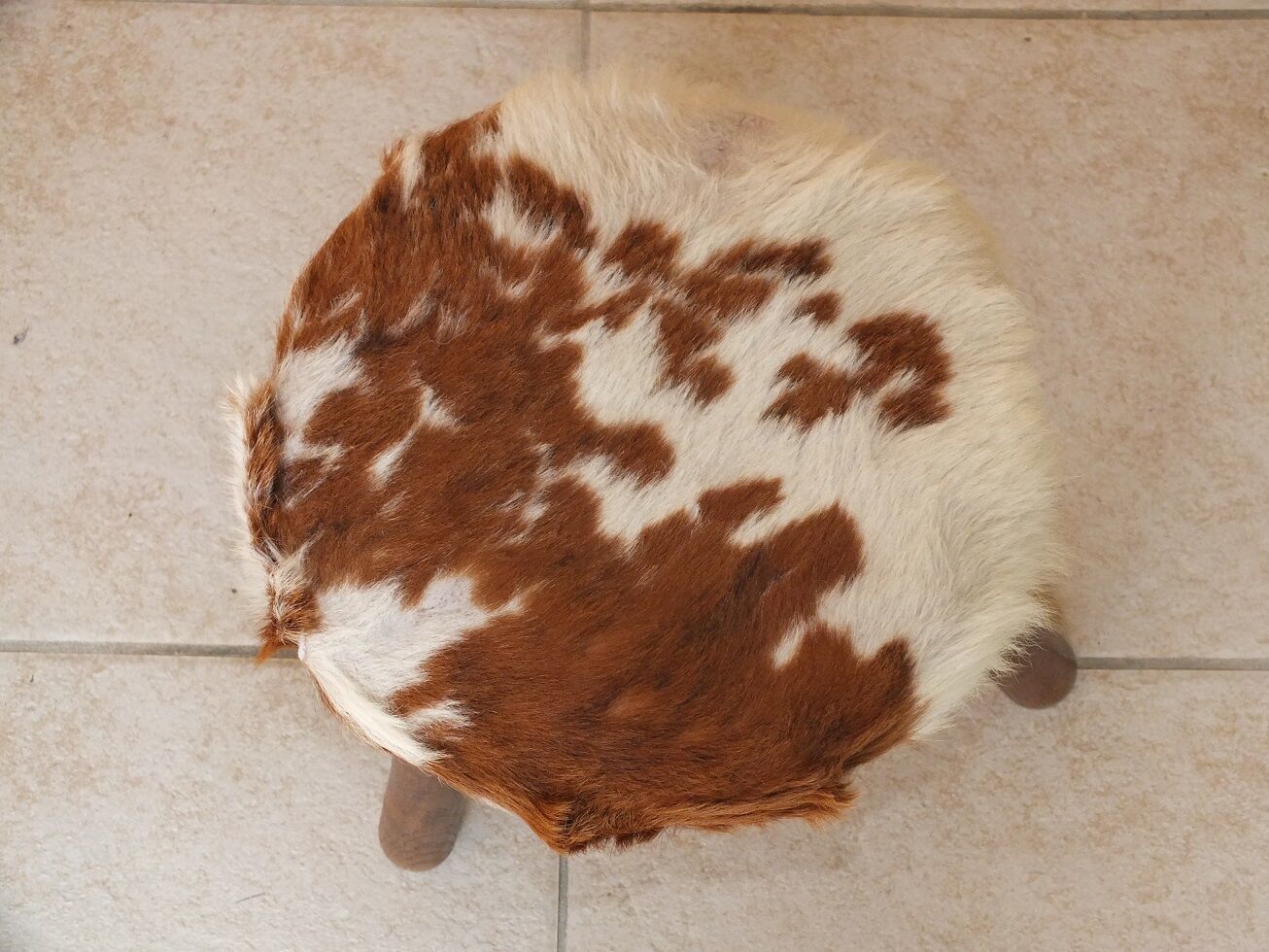Pair of cow skin stools