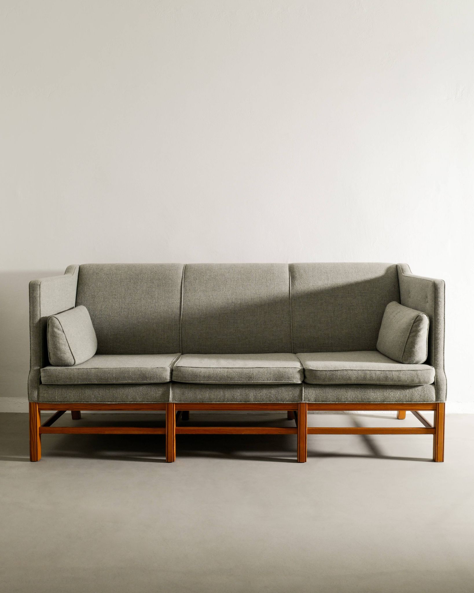 Vintage Wooden Danish Mid Century Three Seater Sofa, 1960s