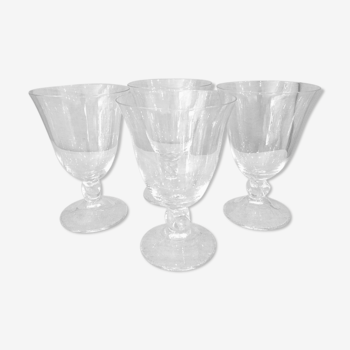 Suite de 4 verres a vin rouge en cristal daum modele orval